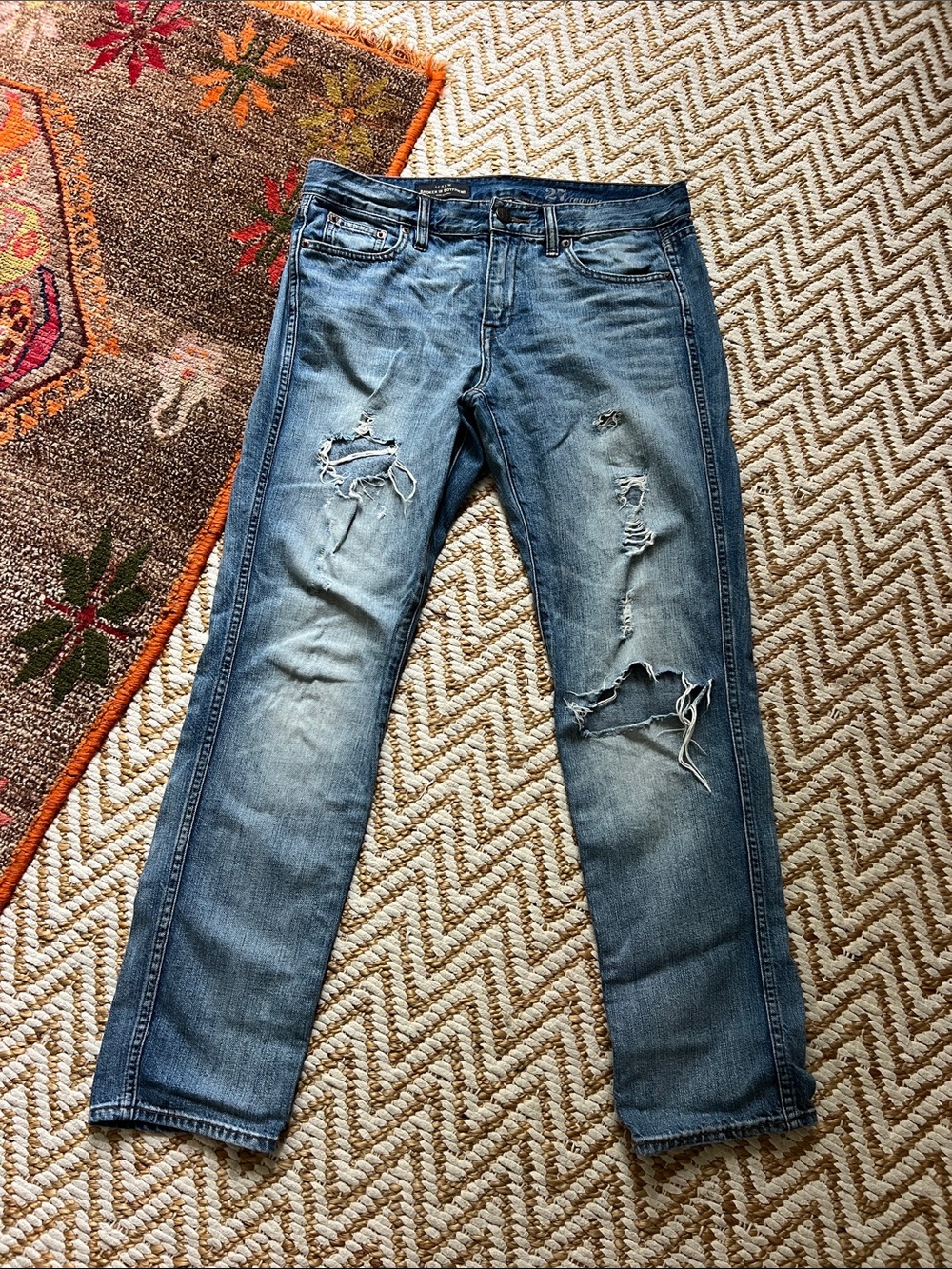 Women’s Distressed Blue Denim Jeans